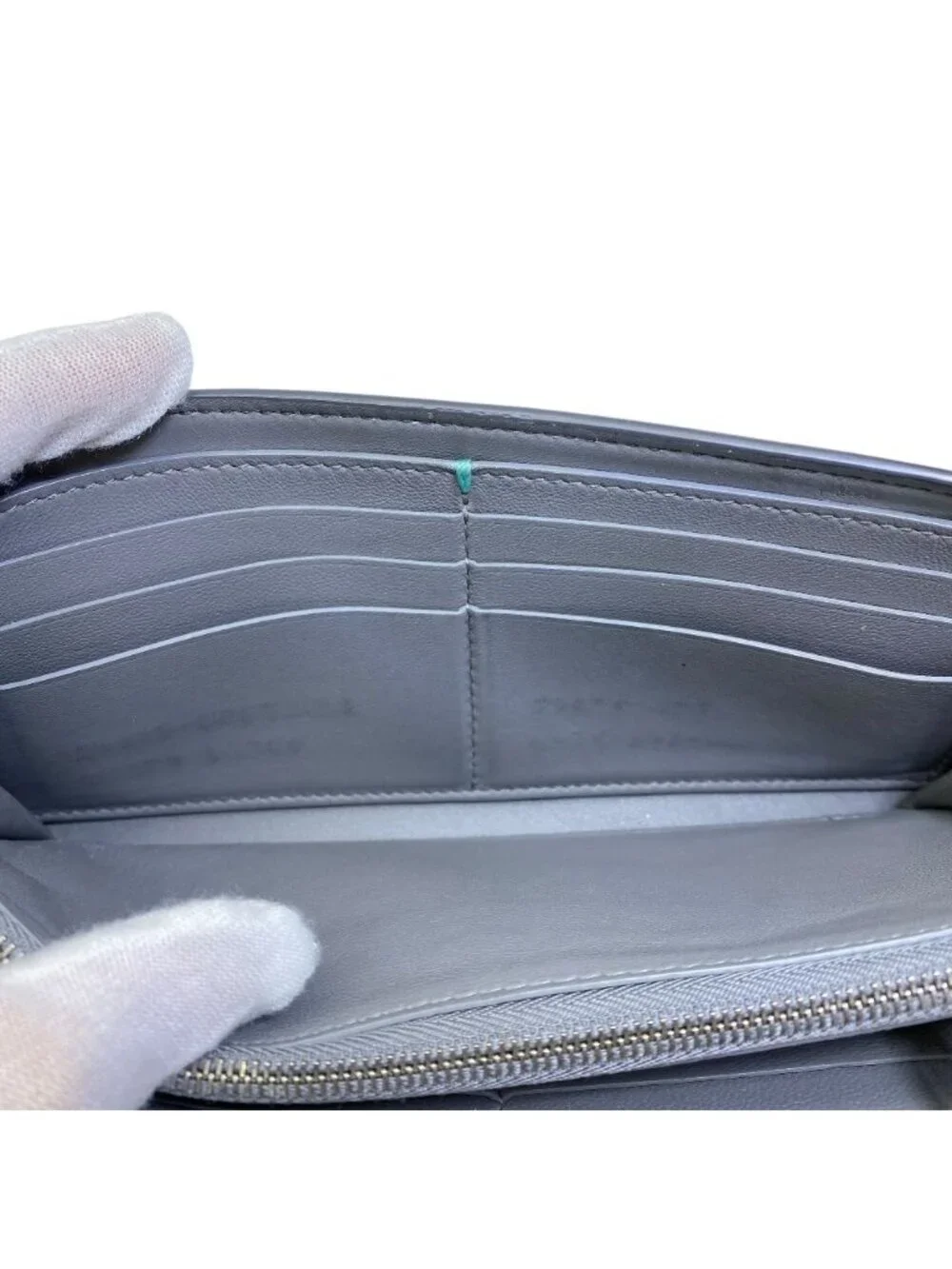 Tiffany & Co Continental Flap Wallet Leather Gray Daily